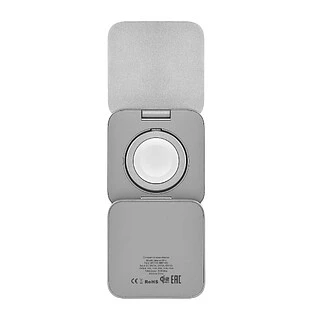 Беспроводное зарядное устройство uBear Balance Slim, 3-в-1, с поддержкой MagSafe, Qi2.2, цвет: серебристый