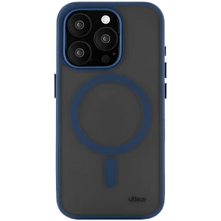 Чехол защитный uBear Cloud Mag Case, iPhone 15 Pro Max, MagSafe, синий Чехол защитный uBear Cloud Mag Case, iPhone 15 Pro Max, MagSafe, синий