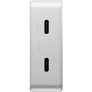 POCKET GAN CHARGER 100W, сетевое зарядное устройство 100W,  разъёмы 2хUSB-C. Цвет: белый