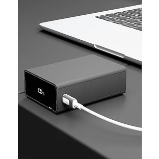 Аккумулятор внешний VLP B-Energy 20000mAh 65W, USB-C+USB-A, Стальной серый