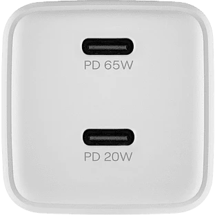 Cетевое зарядное устройство uBear Bridge USB-C, 65 Вт, GaN + Super Fast Charging, белый