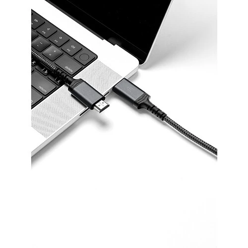 Кабель Rocket Flash HDMI 2.1, 2м, нейлоновая оплётка, цвет: чёрный