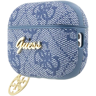 Чехол GUESS PU leather 4G  Синий для AirPods Pro (Gen2)