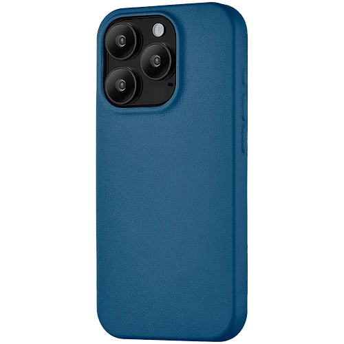 Чехол защитный uBear Capital Leather Case, iPhone 15 Pro, MagSafe, тёмно-синий Чехол защитный uBear Capital Leather Case, iPhone 15 Pro, MagSafe, тёмно-синий