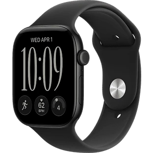Apple Watch Series 12, GPS, 46mm, Black Aluminium Case with Black Sport Band - S/M