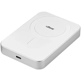 Внешний аккумулятор uBear Slide Power bank 10000mAh, PD20W, Qi2, белый Внешний аккумулятор uBear Slide Power bank 10000mAh, PD20W, Qi2, белый