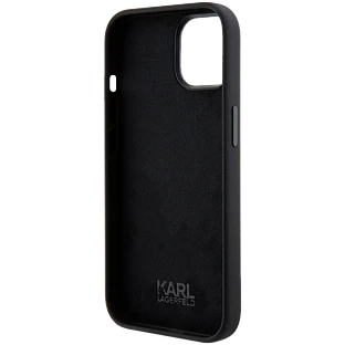 Lagerfeld для iPhone 15 чехол Liquid silicone NFT Choupette metal pin Hard Black Lagerfeld для iPhone 15 чехол Liquid silicone NFT Choupette metal pin Hard Black