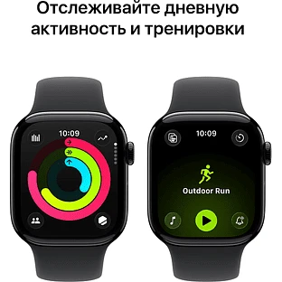 Apple Watch Series 11, GPS, 46mm, Space Grey Aluminium Case with Black Sport Band - S/M
