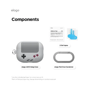 Elago для AirPods Pro 3 чехол Unique AW5 Game console Hang case Light Grey
