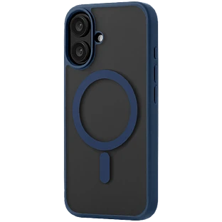 Чехол защитный uBear Cloud Mag Case iPhone 16, силк-тач, темно-синий