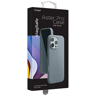 Чехол защитный VLP Aster Pro Case с MagSafe для iPhone 16 Pro Max, серый