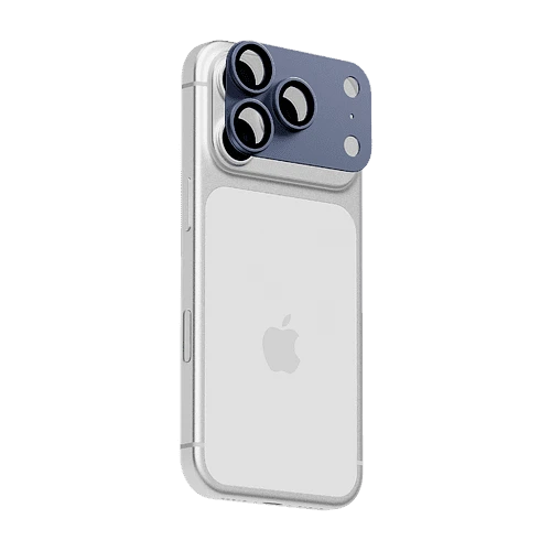 Стекло защитное uBear Extreme Metal Full Cover Lens Shield для iPhone 18 Pro, голубой