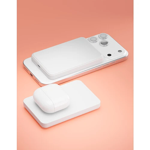 Аккумулятор внешний VLP LITE Power Snap 5000 mAh, 3A, MagSafe, USB-C, белый