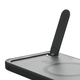 Чехол защитный uBear Stand 360° Mag Case для iPhone 17 Pro Max, MagSafe совместимый, силикон, софт-тач, черный