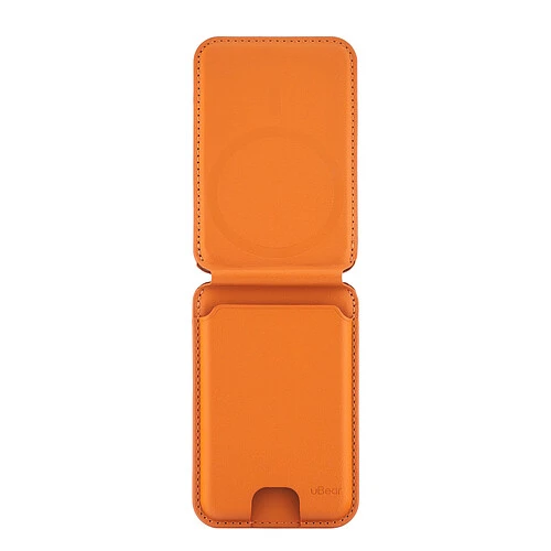 Магнитный кардхолдер uBear Fold, эко-кожа, оранжевый