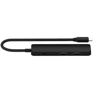 Адаптер Satechi 4-in-1 USB-C Slim Multiport Adapter with 4K HDMI and Fast Data Transfer - Черный