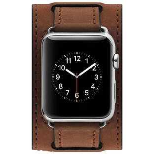 Ремешок COZISTYLE Wide Leather BandШирокий кожаный ремешок Тёмно-коричневый42/44/45 mm