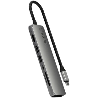 Адаптер Satechi 7-in-1 USB-C Slim Multiport Adapter with Ethernet, Space Gray