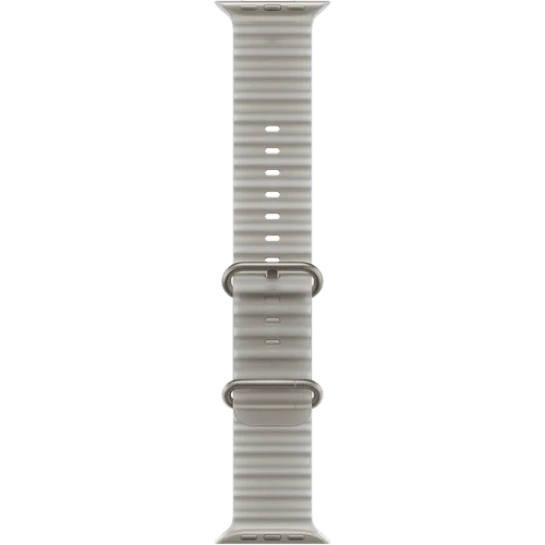 Apple Watch Ultra 4, GPS + Cellular, 49mm, Natural Titanium Case with Translucent Grey Ocean Band
