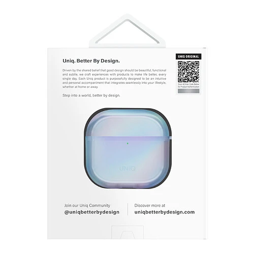 Чехол Uniq для Airpods 4/5 чехол Iridescia (holographic) Eclipse Blue