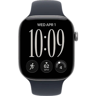 Apple Watch Series 12, GPS, 46mm, Space Grey Aluminium Case with Navy Blue Sport Band - S/M