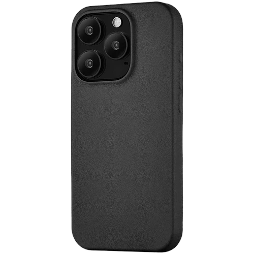 Чехол защитный uBear Capital Leather Case, iPhone 15 Pro, MagSafe, чёрный Чехол защитный uBear Capital Leather Case, iPhone 15 Pro, MagSafe, чёрный