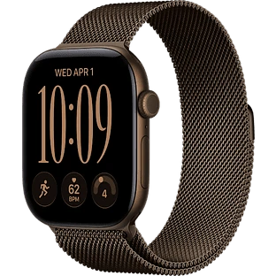 Apple Watch Series 12, GPS, 46mm, Dark Bronze Aluminium Case with Dark Bronze Milanese Loop - M/L