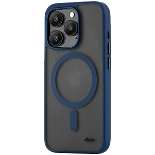 Чехол защитный uBear Cloud Mag Case, iPhone 15 Pro Max, MagSafe, синий Чехол защитный uBear Cloud Mag Case, iPhone 15 Pro Max, MagSafe, синий