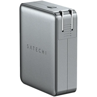 Сетевое зарядное устройство Satechi 145W USB-C 4-Port GAN Travel Charger. Цвет: серый космос Сетевое зарядное устройство Satechi 145W USB-C 4-Port GAN Travel Charger. Цвет: серый космос