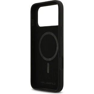 Чехол KARL LAGERFELD для iPhone 17 Pro Max Liquid Silicone Sketch Karl & Choupette Hard Black (MagSafe)