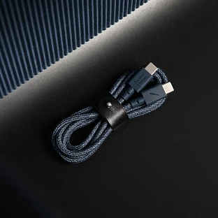 BELT CABLE TYPE-C, кабель зарядный USB-C/USB-C,  60W, длина 1,2 м., цвет: синий
