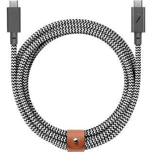 BELT CABLE TYPE-C, кабель зарядный USB-C/USB-C, 240W, длина 2,4 м.,цвет зебра
