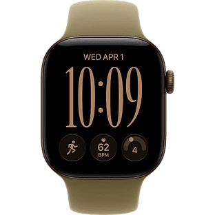 Apple Watch Series 12, GPS, 42mm, Dark Bronze Aluminium Case with Olive Sport Band - S/M