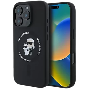 Lagerfeld для iPhone 16 Pro чехол Liquid Silicone NFT Karl & Choupette Hard Black (MagSafe) Lagerfeld для iPhone 16 Pro чехол Liquid Silicone NFT Karl & Choupette Hard Black (MagSafe)