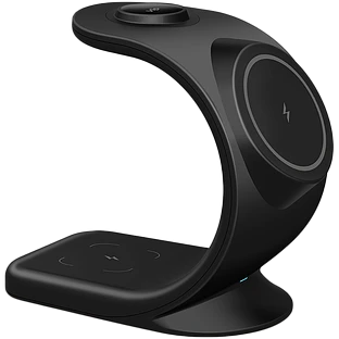 Беспроводное зарядное устройство VLP Powerstand 3 in 1 для Apple, черное