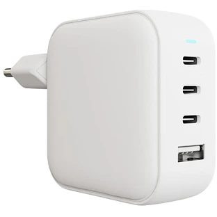 Сетевое зарядное устройство "vlp" G-Charge 100Вт 3*USB-C+USB-A, PD, QC, белый Сетевое зарядное устройство "vlp" G-Charge 100Вт 3*USB-C+USB-A, PD, QC, белый