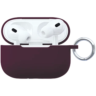 Чехол защитный VLP Soft Touch, с кольцом, для AirPods Pro 2 (2022), темно-фиолетовый