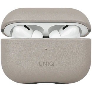 Uniq для Airpods Pro 2 чехол Lyden DS Leatherette with handstrap Ivory/Lychen Green
