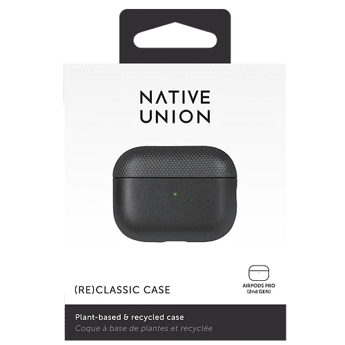 (RE)Classic CASE чехол защитный для AIRPODS PRO 2 кожанный, цвет: чёрный