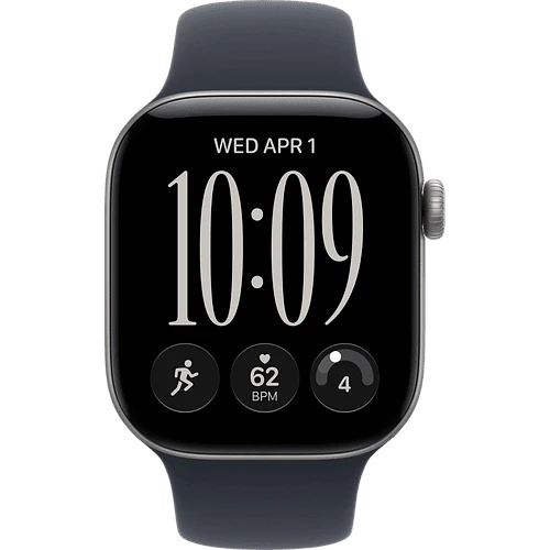 Apple Watch Series 12, GPS, 42mm, Space Grey Aluminium Case with Navy Blue Sport Band - S/M
