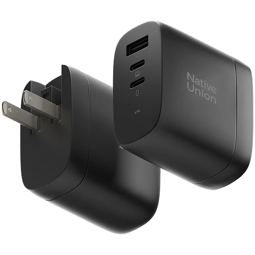 FAST-PD67-BLK-2CA NATIVE UNION FAST GAN CHARGER PD 67W, сетевое зарядное устройство (2xUSB-C+1хUSB-A