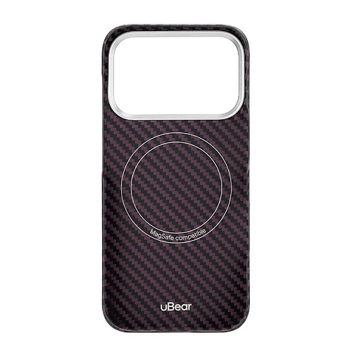 Чехол защитный uBear Supreme Case для iPhone 18 Pro, ультратонкий, материал Кевлар, MagSafe совместимый, бургунди