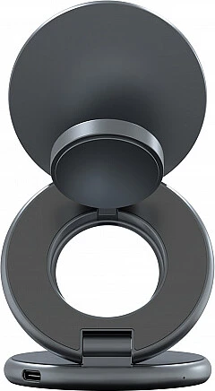 Беспроводное зарядное устройство 3 в 1 Magssory Signature Disc Pro для Apple, с поддержкой Qi2, Midnight