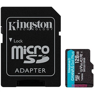 Карта памяти KINGSTON 128GB Canvas Go! Plus microSD