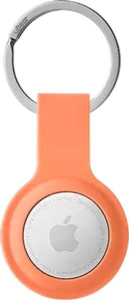 Чехол защитный uBear Touch Ring Case for AirTag, силиконовый, цвет: оранжевый
