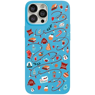 Чехол защитный ''vlp'' Art Collection для iPhone 13 ProMax  Winter  голубой