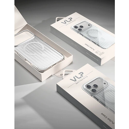 Чехол защитный VLP Pulse Case с MagSafe для iPhone 18 Pro Max, серебристый