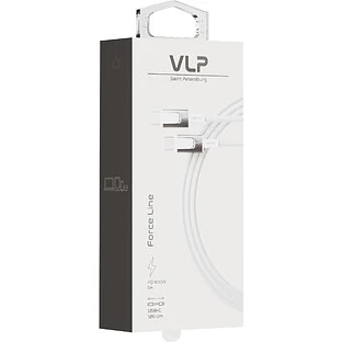 Кабель VLP Force Line 100W USB-C + USB-C, 2.0м, белый