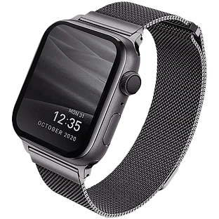 Ремешок Uniq для Apple Watch 45/44/42 mm Dante Strap Mesh Steel Graphite