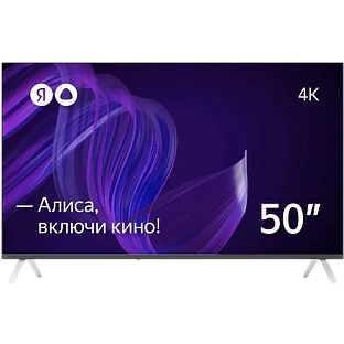 ТВ YANDEX, ЖК, 50", UHD, Чёрный